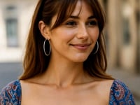 Rhodium Plated Endless Hoop Earrings in Sterling Silver