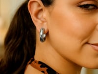 Sterling Silver Round Hoop Earrings