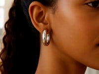 Sterling Silver Round Hoop Earrings