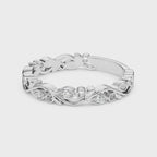 Floral Inspired Diamond Stackable Fashion Band