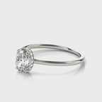 Oval Hidden Halo Engagement Ring