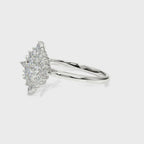 Oval Halo Diamond Engagement Ring 6x4mm Setting