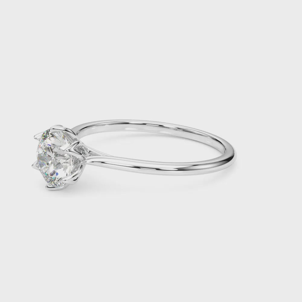 Tulip Solitaire Engagement Ring