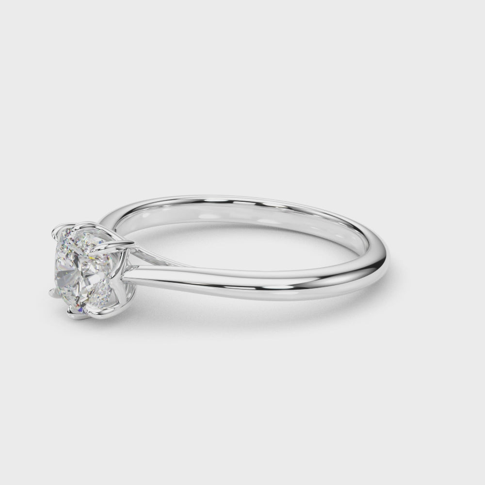 Cushion Cut Solitaire Engagement Ring