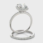 Cushion Halo Engagement Ring