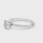 Single Row Shared Prong Diamond Engagement Ring 0.0125 CT Semi-Mount