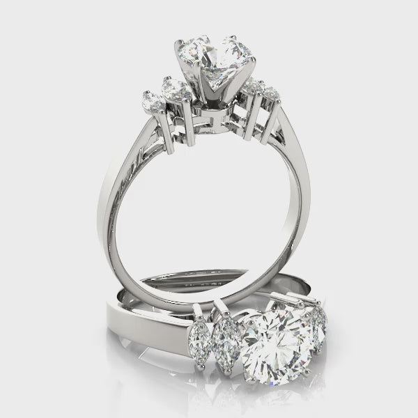 Marquise Diamond Engagement Ring Semi Mount