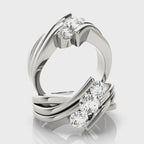 Three Stone Round Diamond Engagement Ring