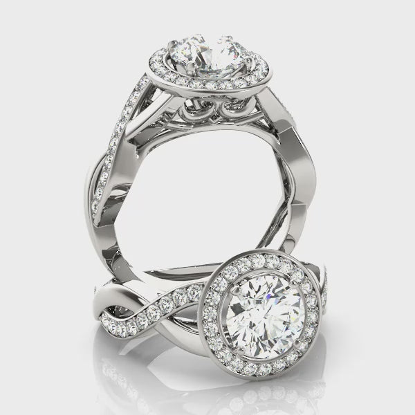Halo Diamond Engagement Ring