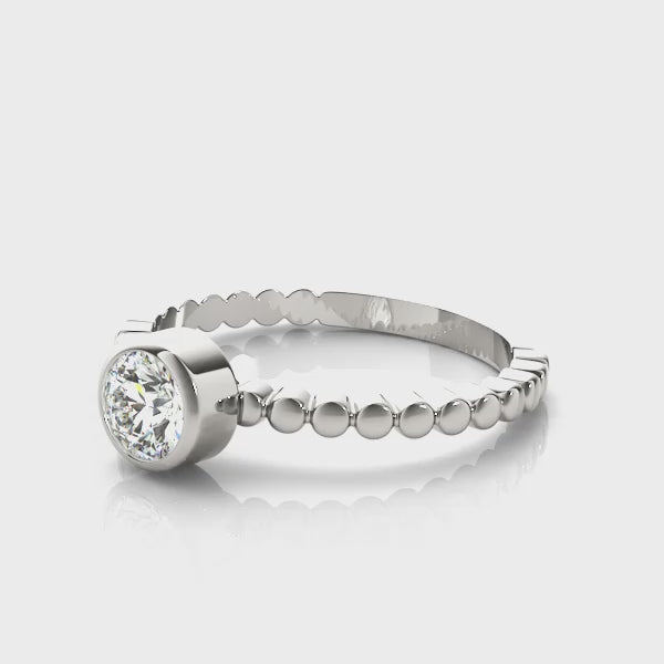 Bezel Set Solitaire Engagement Ring