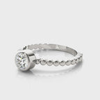 Bezel Set Solitaire Engagement Ring
