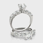 Single Row Shared Prong Diamond Engagement Ring 0.25 CT Semi-Mount