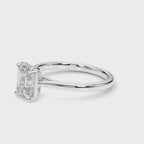 Emerald Cut Solitaire Diamond Engagement Ring 0.30 Carat