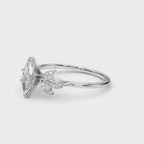 Marquise Cluster Accent Engagement Ring