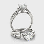 Twisted Shank Solitaire Engagement Ring