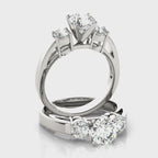 Three Stone Round Diamond Engagement Ring Classic