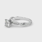 Twisting Pavé Diamond Engagement Ring Setting
