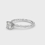 Twisted Rope Diamond Engagement Ring