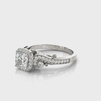 Antique Style Cushion Cut Engagement Ring