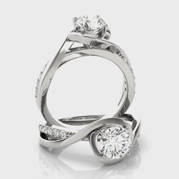 Solitaire Bypass Engagement Ring