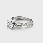 Twisted Shank Solitaire Diamond Engagement Ring Setting
