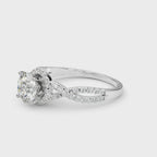 Twisted Infinity Halo Engagement Ring