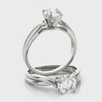 Twisted Diamond Engagement Ring Setting