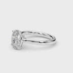 Oval Solitaire Engagement Ring 7x5mm