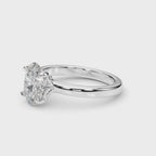 Oval Solitaire Engagement Ring 8x6mm