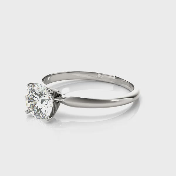 4 Prong Round Solitaire Engagement Ring