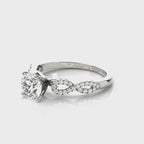 Infinity Twisted Diamond Engagement Ring