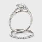 Emerald Cut Halo Engagement Ring