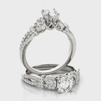 Infinity Split Shank Cluster Engagement Ring