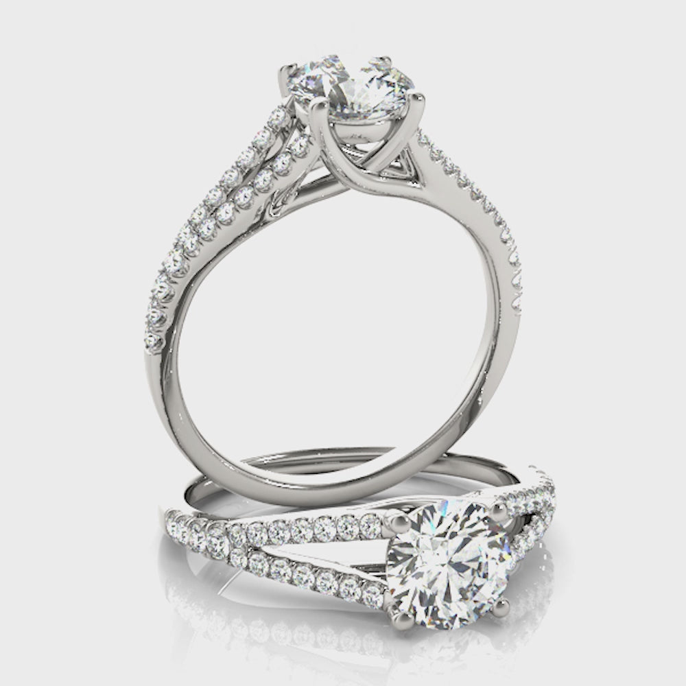 Split Shank Trellis Engagement Ring