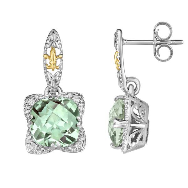 Green Amethyst Candy Drop Earrings