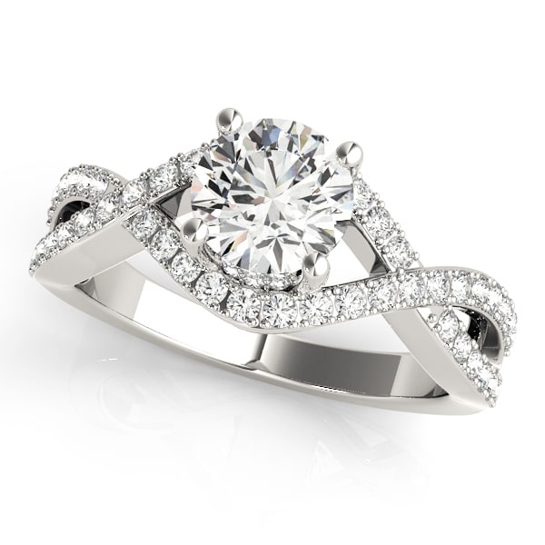 Diamond Engagement Ring with Twisted Shank