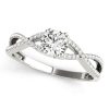 Diamond Engagement Ring with Twisted Shank