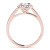 Diamond Halo Engagement Ring Rose