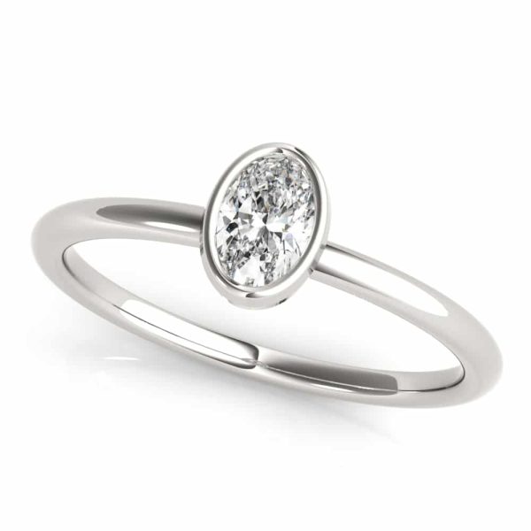 Oval Stackable Solitaire Ring