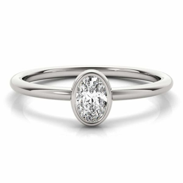 Oval Stackable Solitaire Ring