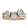 Oval Stackable Solitaire Rings