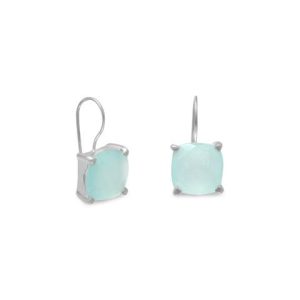 Square Chalcedony Earrings