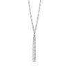 Rhodium Plated Satellite Chain Bolo Necklace