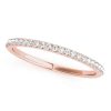 Diamond Wedding Band Pink Gold