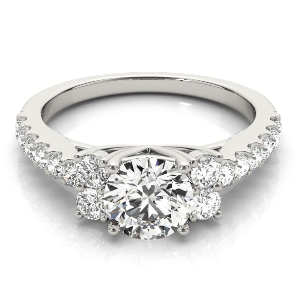 Diamond Engagement Ring with side stones