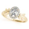 Oval Halo Diamond Gold Ring