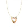 10K Gold Triple Heart Necklace