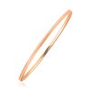 14k Rose Gold Concave Motif Thin Stackable Bangle