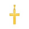 14k Yellow Gold Reversible Textured Cross Pendant