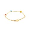 14k Yellow Gold Childs Bracelet with Ladybug Stations
